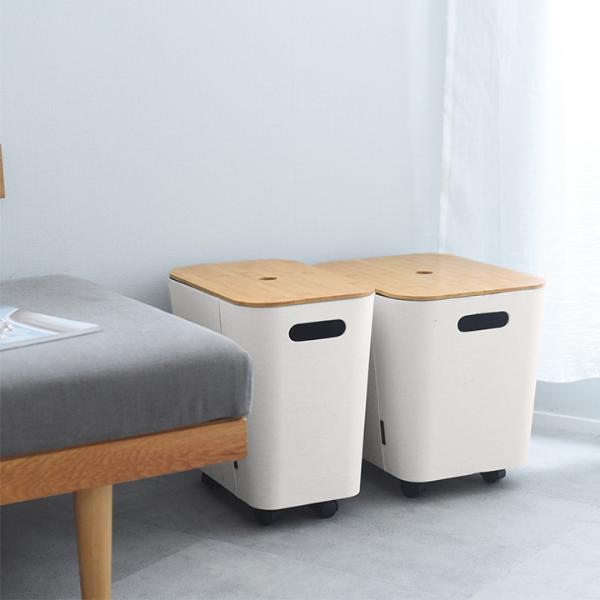 フタ単品】bon moment 荷物の一時置きに キャスター付き収納 ワイド用