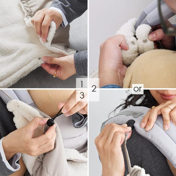 kukka ja puu 3WAYで使える しっかりフィットの防寒ケープ 抱っこ紐