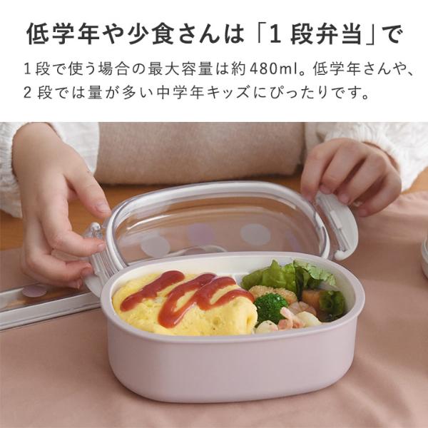 北欧ヴィンテージ　お弁当箱 kukka ja puu 北欧カラーの洗いやすいお弁当箱 2段 565ml 日本製