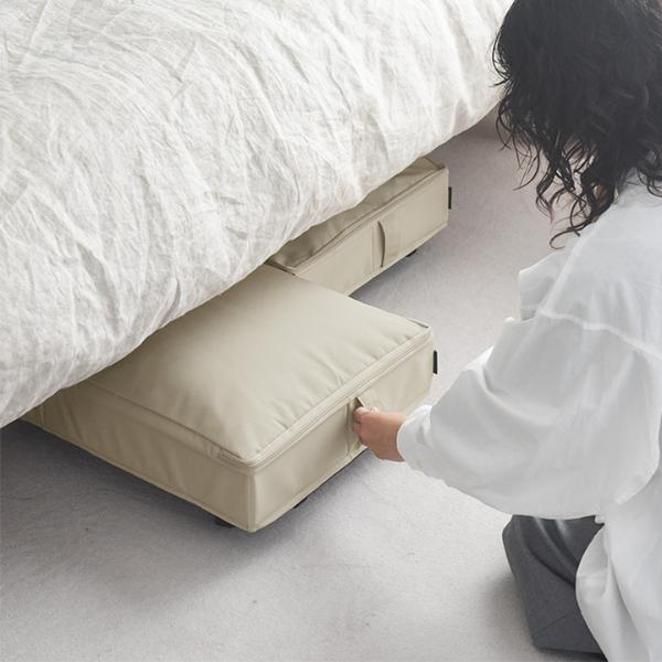 bon moment 隙間を活用 ベッド下収納 キャスター付き 2個セット 収納ケース 収納ボックス 高さ16cm【送料無料】
