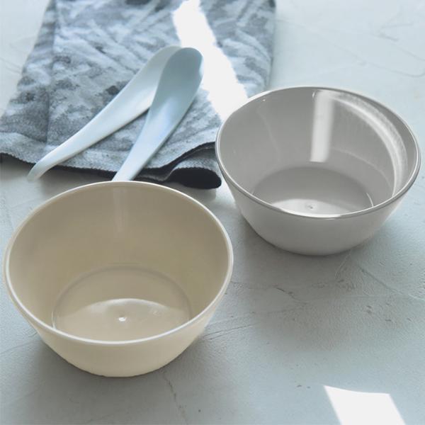 bon moment 陶器のような樹脂ボウル 12cm 電子レンジ＆食洗機対応／ボンモマン ｜ アンジェ web shop（本店） [12個パック] 27オンス グレー 最大のミニプラスチックフィッシュボウル 装飾用 - 楽しいサイズのプラスチックボウル パーティ