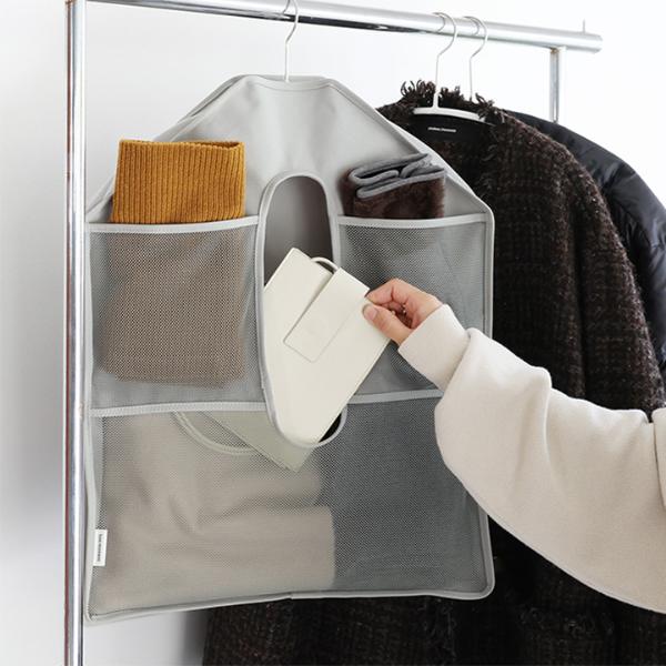 bon moment ハンガー１つで完成 小物や衣類をひとまとめにできる 吊り下げ収納ポケット／ボンモマン