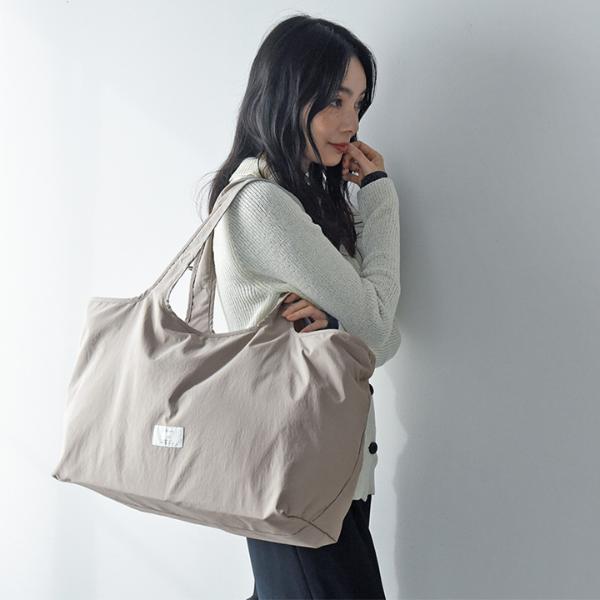 bon moment ファスナー蓋ですっきり 買い物カゴバッグ 保冷エコバッグ／ボンモマン