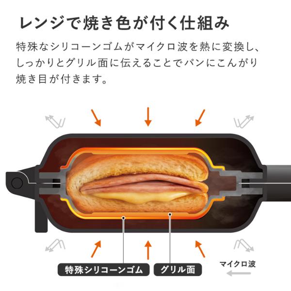 レンジで簡単 ホットサンドメーカー レンジグリル ｜ アンジェ web