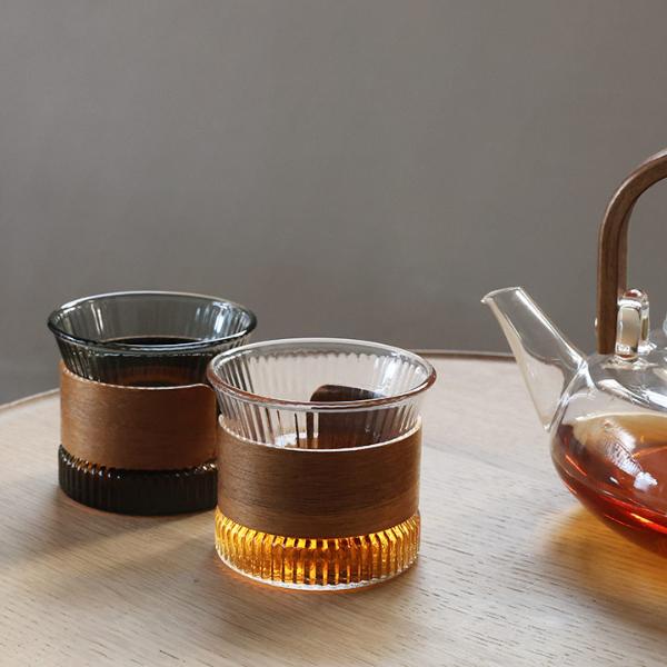 天然木×耐熱ガラス カップ／デザインカップ ミニ／noon ヌーン