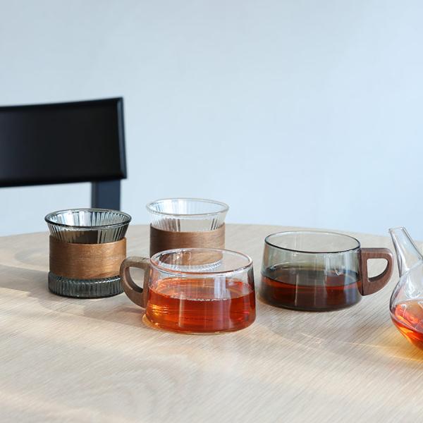 天然木×耐熱ガラス カップ／デザインカップ ミニ／noon ヌーン