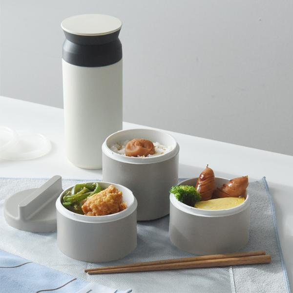 値下げ　収納ラック　食器類　包丁　お弁当箱　調理器具まで　全部お揃い バッグの隙間に収まりやすい 3段 お弁当箱 ランチボックス 600ml／tutu