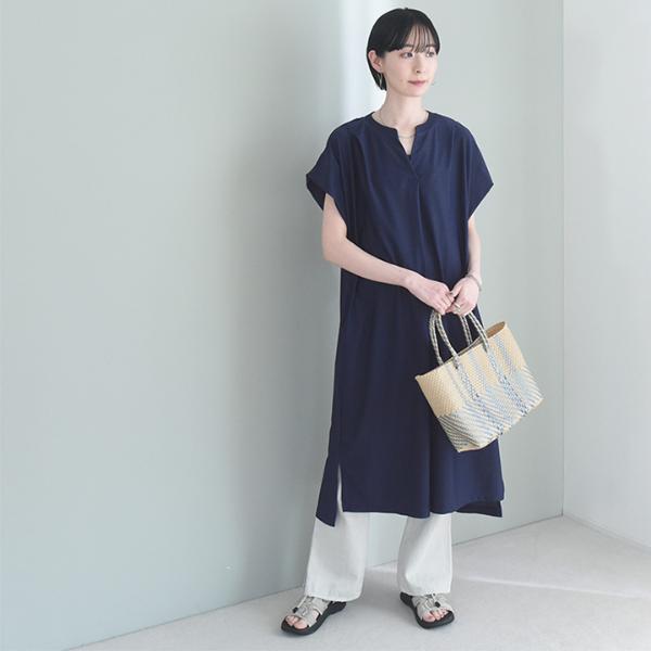 【セットアップ対応】スピードクリーン スキッパーネック ワンピース 持続消臭 UVカット／kauliina カウリーナ【送料無料】