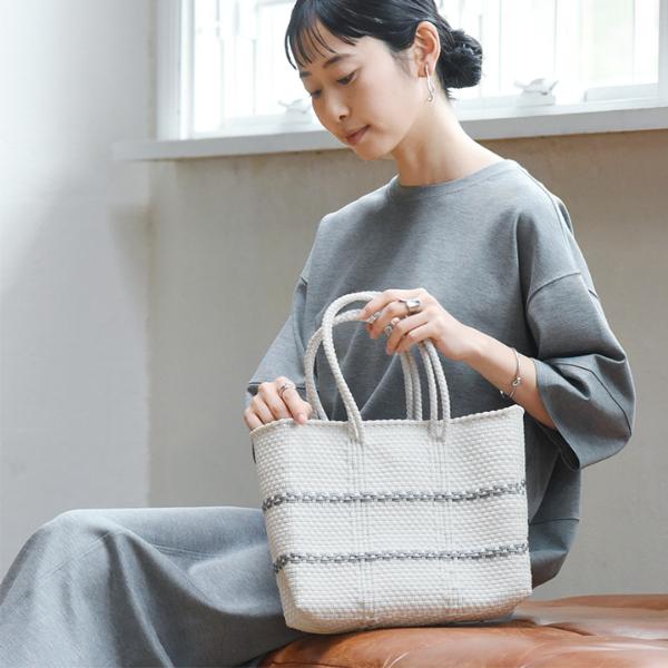 夏気分が漂う 手編みのメルカドバッグ メキシコ製／MoonBird