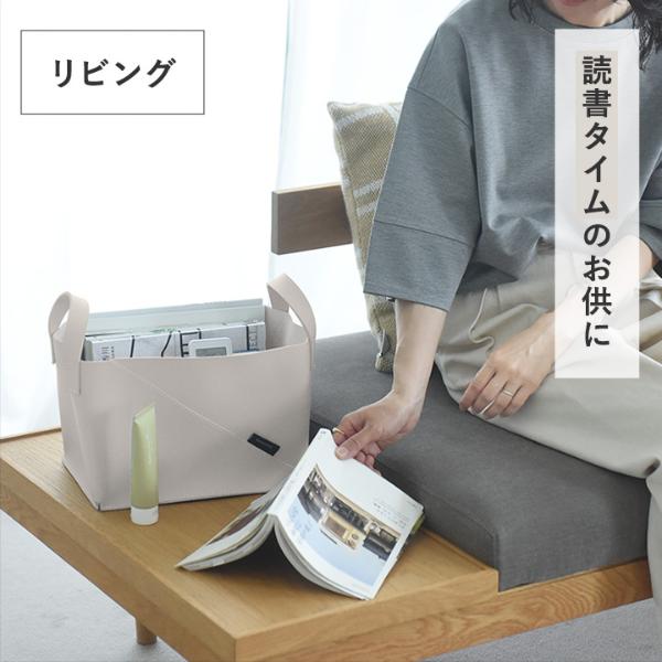 bon moment 本革見えするしっかり厚手 フェイクレザー 収納トート S／L