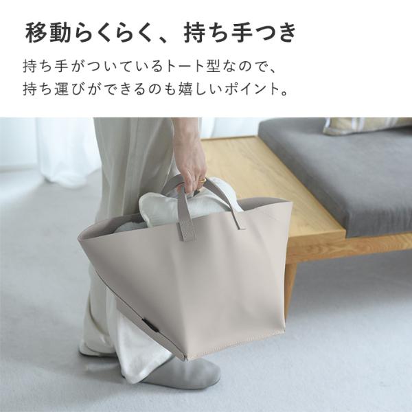 bon moment 本革見えするしっかり厚手 フェイクレザー 収納トート S／L