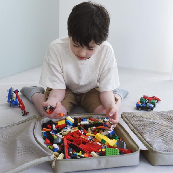 kukka ja puu ガバっと開いて探しやすい ブロック収納 おもちゃ収納／クッカヤプー