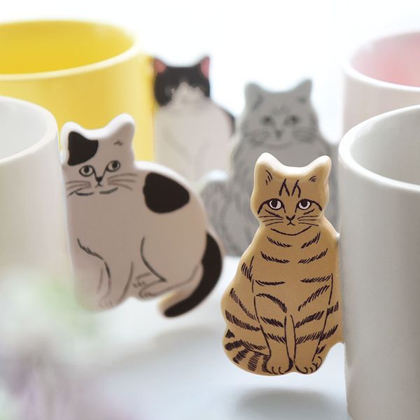 松尾ミユキ 目にするたび癒される 猫ハンドルのマグカップ／Matsuo