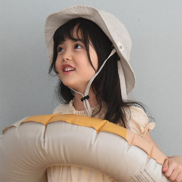 旧モデル】kukka ja puu キッズ 帽子 保冷剤ポケット＆日よけタレ付き