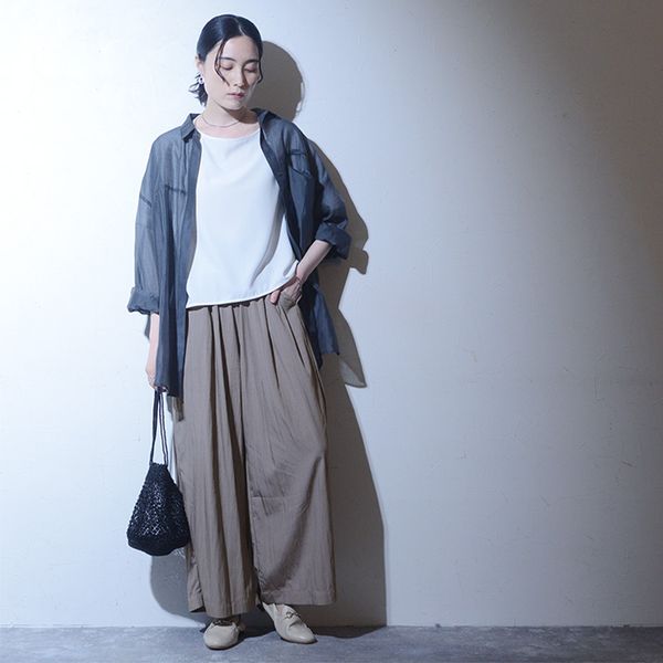エアリーなはき心地 ギャザーワイドパンツ 接触冷感 速乾 UVカット／kauliina カウリーナ【送料無料