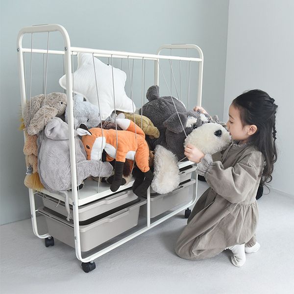 【予約商品】kukka ja puu たっぷり飾れて出し入れしやすい ぬいぐるみ＆おもちゃ収納ラック キャスター付き／クッカヤプー【送料無料】