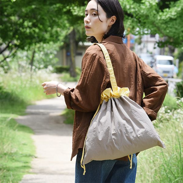 bon moment 旅上手になれる 巾着サブバッグ 2WAYバッグ／ボンモマン