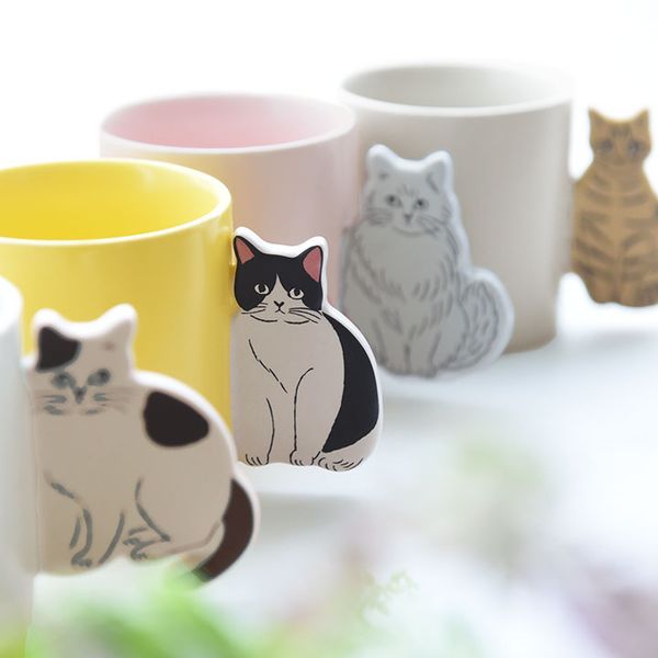 松尾ミユキ 目にするたび癒される 猫ハンドルのマグカップ