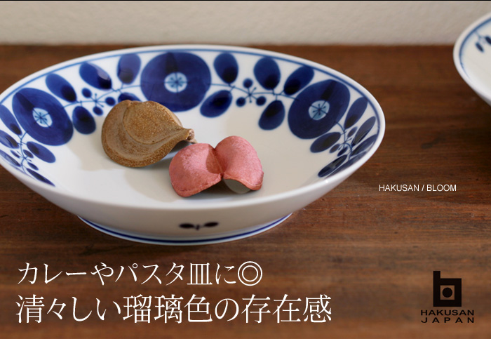 カレーやパスタ皿に◎清々しい瑠璃色の存在感