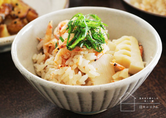 桜エビと筍の炊き込みご飯