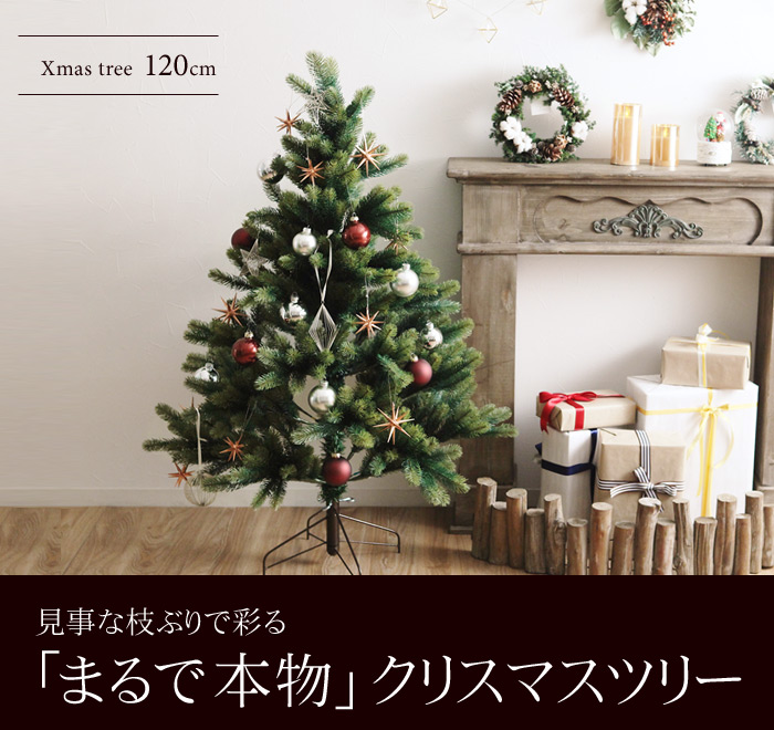 見事な枝ぶりで彩る 「まるで本物」クリスマスツリー