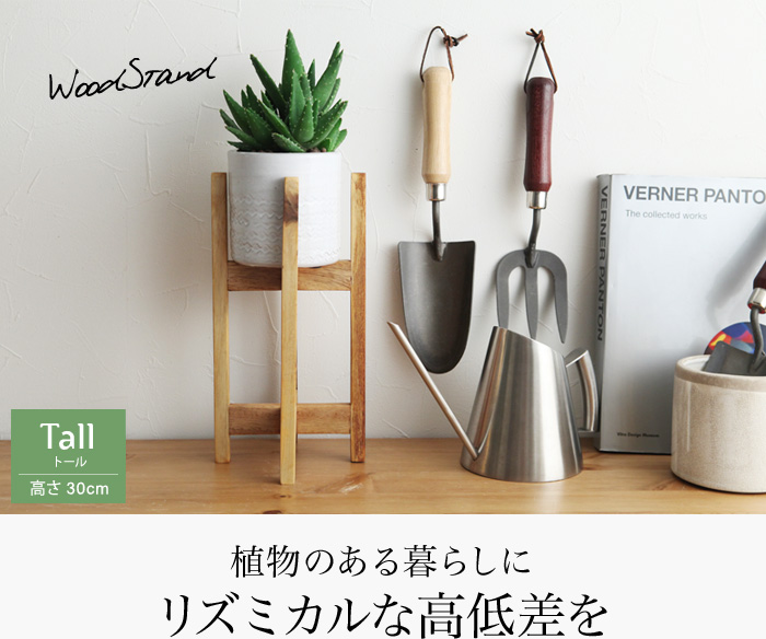 植物のある暮らしにリズミカルな高低差を