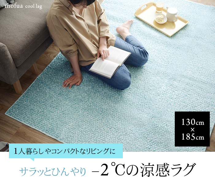 1人暮らしやコンパクトなリビングに サラッとひんやり-2℃の涼感ラグ