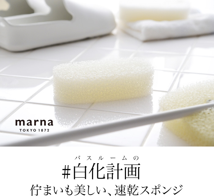 バスルームの白化計画 佇まいも美しい、速乾スポンジ