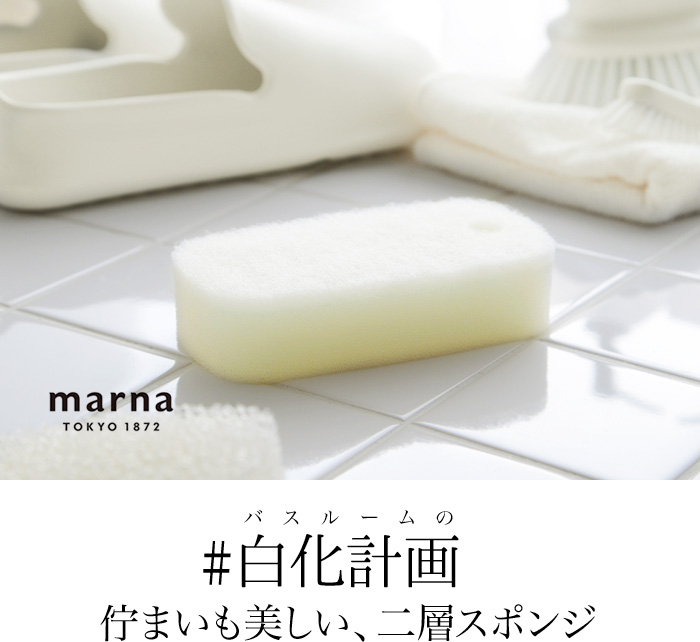 バスルームの白化計画 佇まいも美しい、二層スポンジ