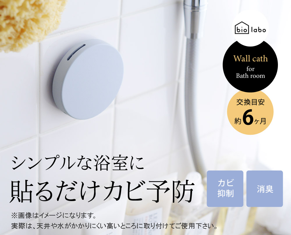 シンプルな浴室に貼るだけカビ予防