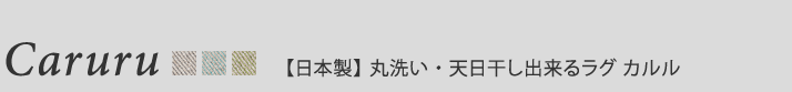 Caruru  日本製】　丸洗い・天日干し出来るラグ カルル