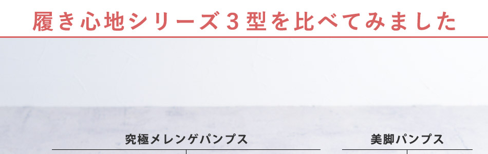 履き心地シリーズ３型を比べてみました