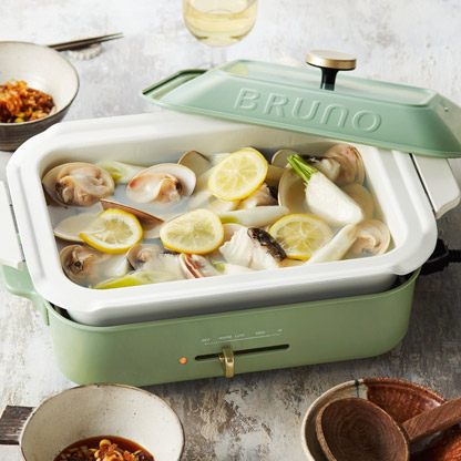 BRUNO コンパクト ホットプレート セラミックコート鍋セット／ブルーノ BOE021【送料無料】