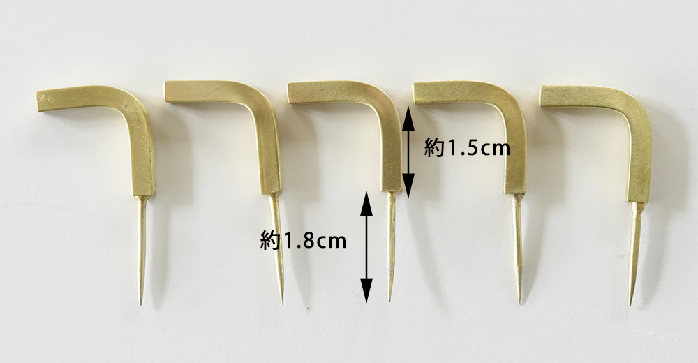Brass プッシュピン Lフック 5個入り アンジェ Web Shop 本店 Brass プッシュピン Lフック 5個入り アンジェ Web Shop 本店