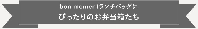  bon momentランチバッグにぴったりのお弁当箱