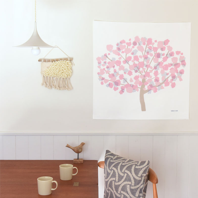 春 タペストリー 壁掛け 70×70cm/kukka ja puu クッカヤプー