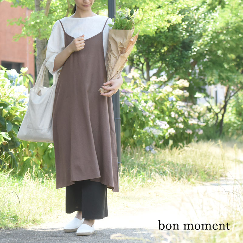 bon moment コットンリネン キャミソールエプロン/ボンモマン