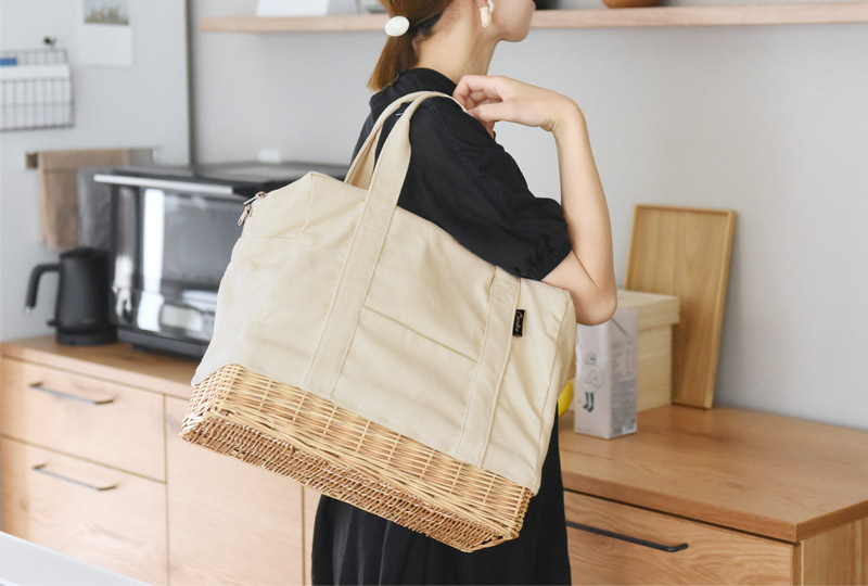 carmelina 柳キャンバス 保冷バッグ ピクニックバッグ ｜ アンジェ web shop（本店）