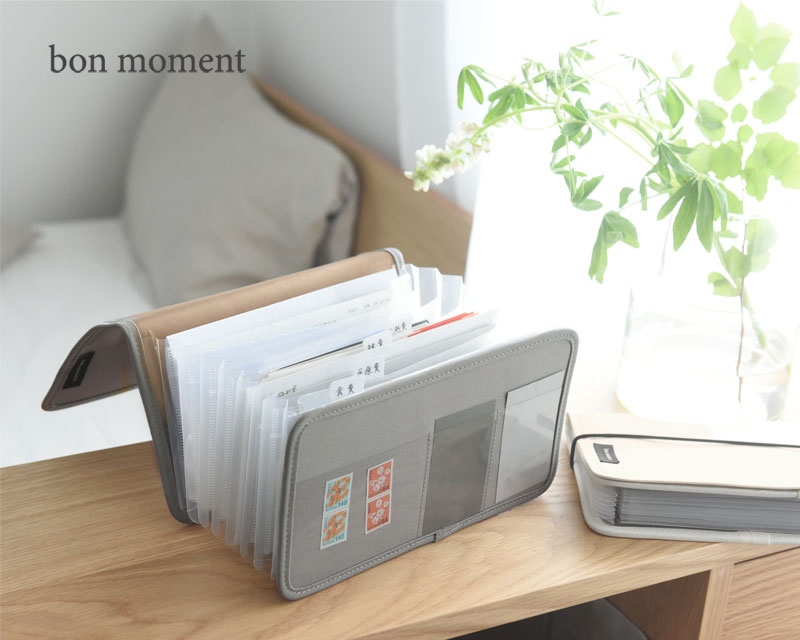 bon moment がばっと開いて見やすい 書類収納ケース Sサイズ レターサイズ/ボンモマン