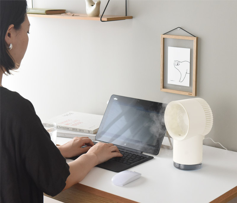 ミストが出る扇風機 AIR COOLER 卓上