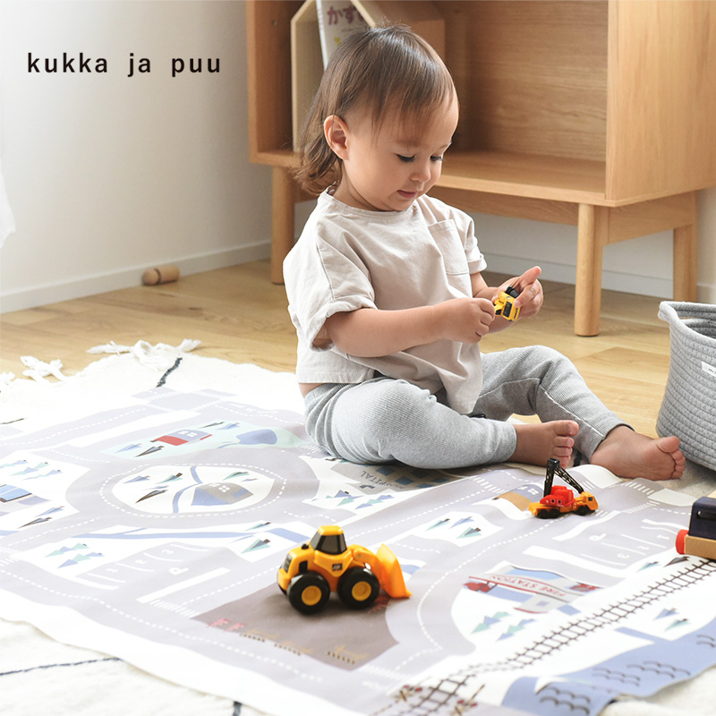 持ち歩ける ロードマップ プレイシート 巾着袋付き/kukka ja puu クッカヤプー