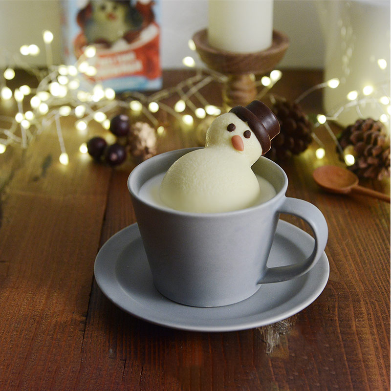 クリスマス ホットミルクで溶かす雪だるまチョコレート OH WOW！
