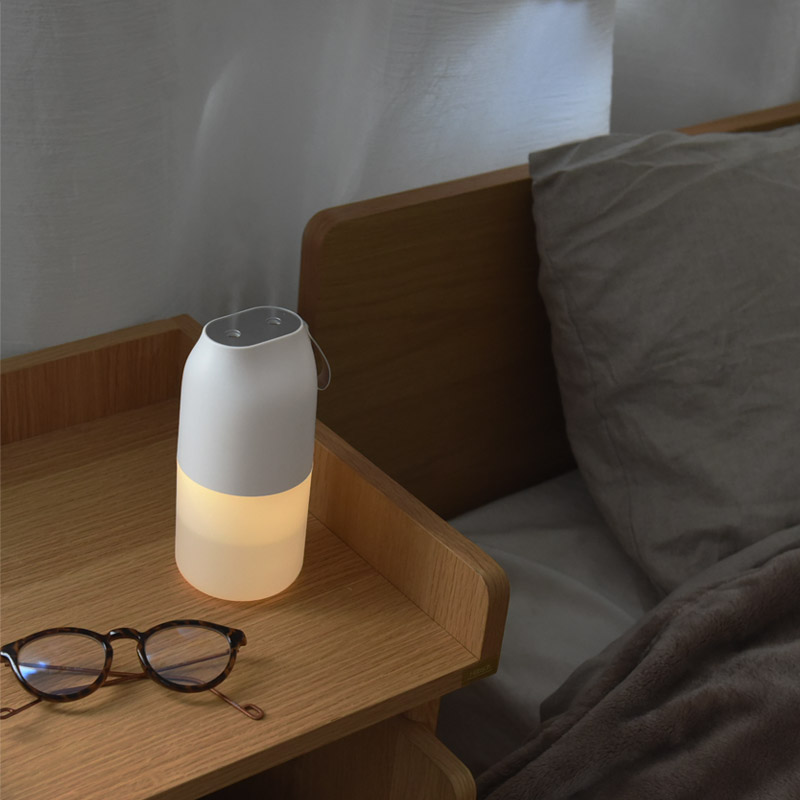加湿器 卓上 超音波 バッテリー式ダブルミスト 加湿器 MILCH
