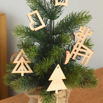 【アンジェ別注】sukima. 木製 クリスマスオーナメント 9個セット