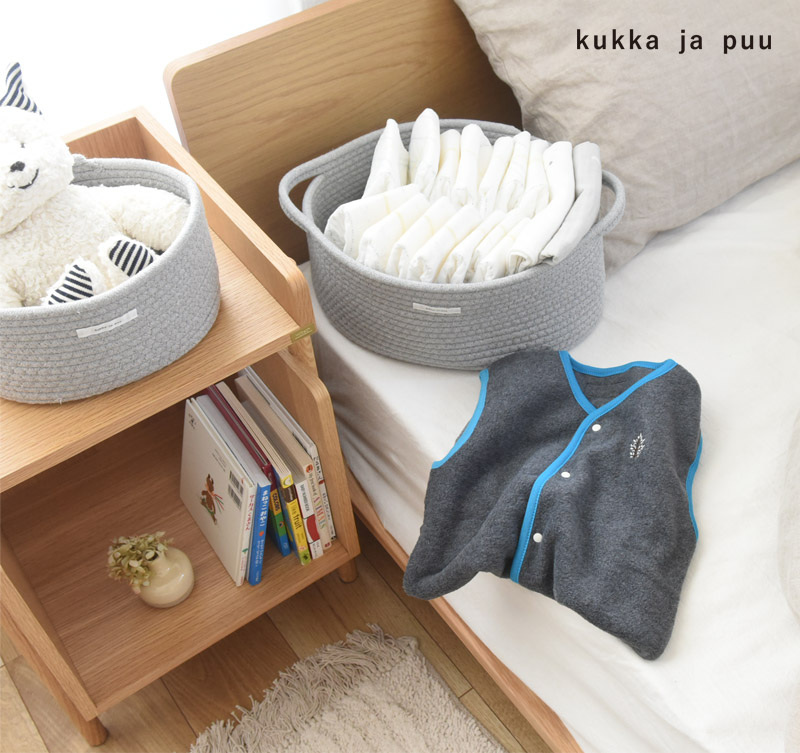 フリーススリーパー&ロープバスケット 2個/kukka ja puu クッカヤプー
