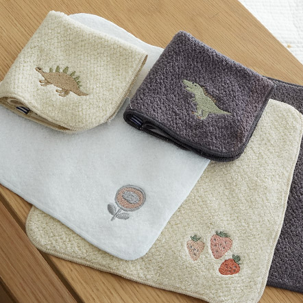 タオルハンカチ ハンドタオル 刺繍  キッズ 18×18cm kukka ja puu／クッカヤプー