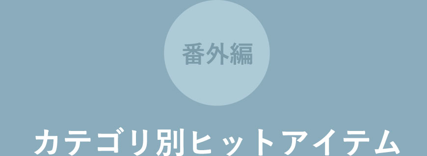 番外編　カテゴリ別ヒットアイテム