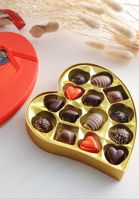 CACHET バレンタイン ハートボックス アソート／Kims Chocolates