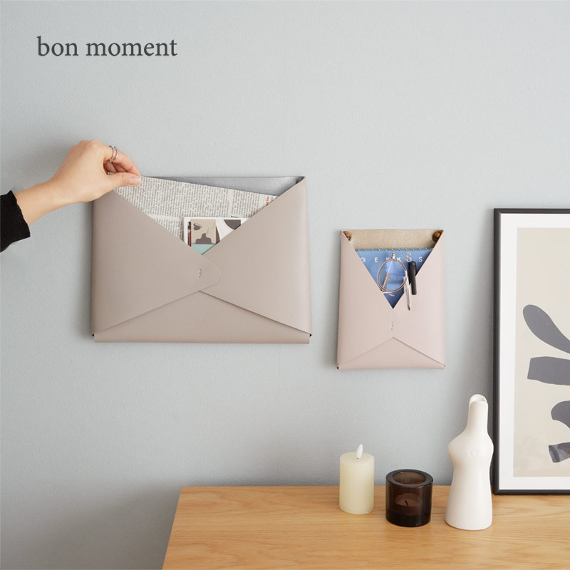 bon moment 小分けに収納できる フェイクレザー レターポケット