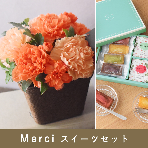 A1溢れるマルシェ花 オレンジ